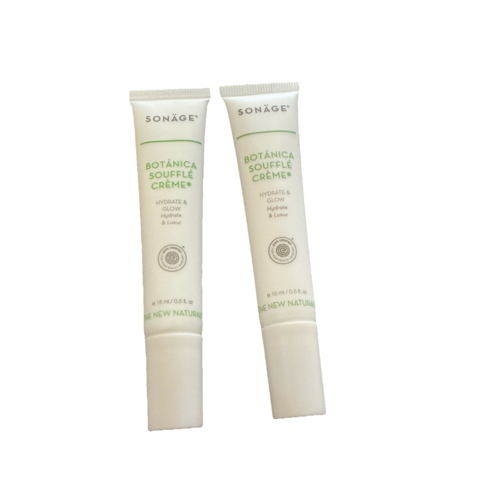 2X Sonäge Botanica Soufflé Crème – Deluxe‎ Sample 15 mL – Hydrate & Glow – New